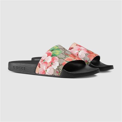 gucci slides men floral|pink Gucci slides nordstrom.